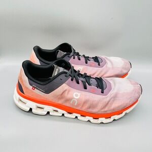 On Running Shoes Mens 12 Orange Purple Cloudflow Lightweight Sneakers